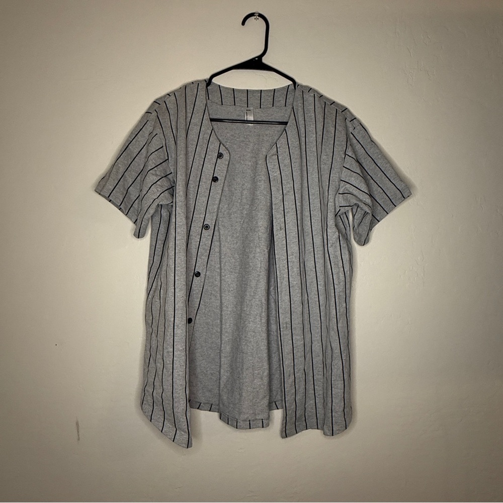 American Apparel Pinstripe Baseball Jersey - Picture 2 of 4